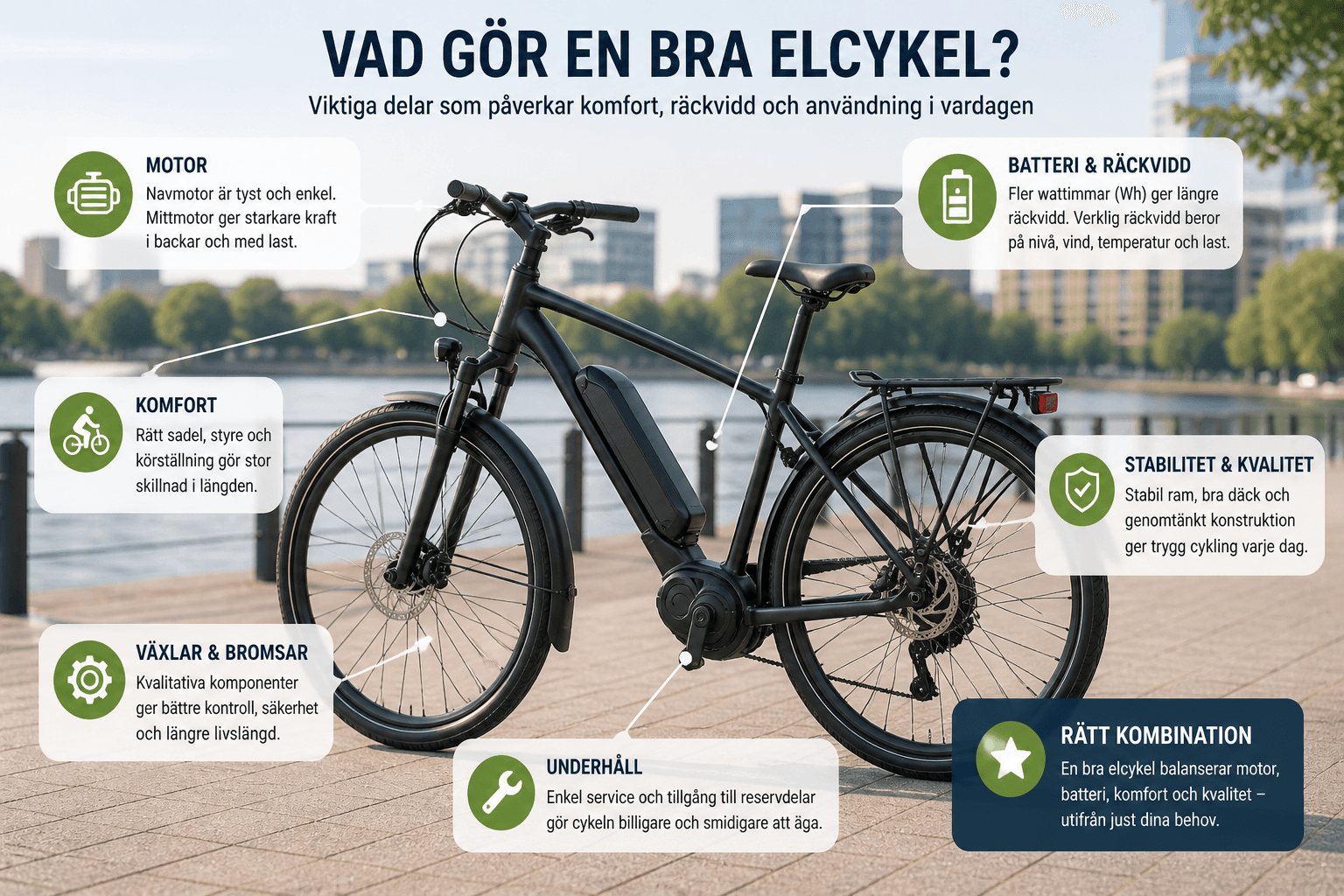 Vad som gör en bra elcykel – motor, batteri och körkänsla