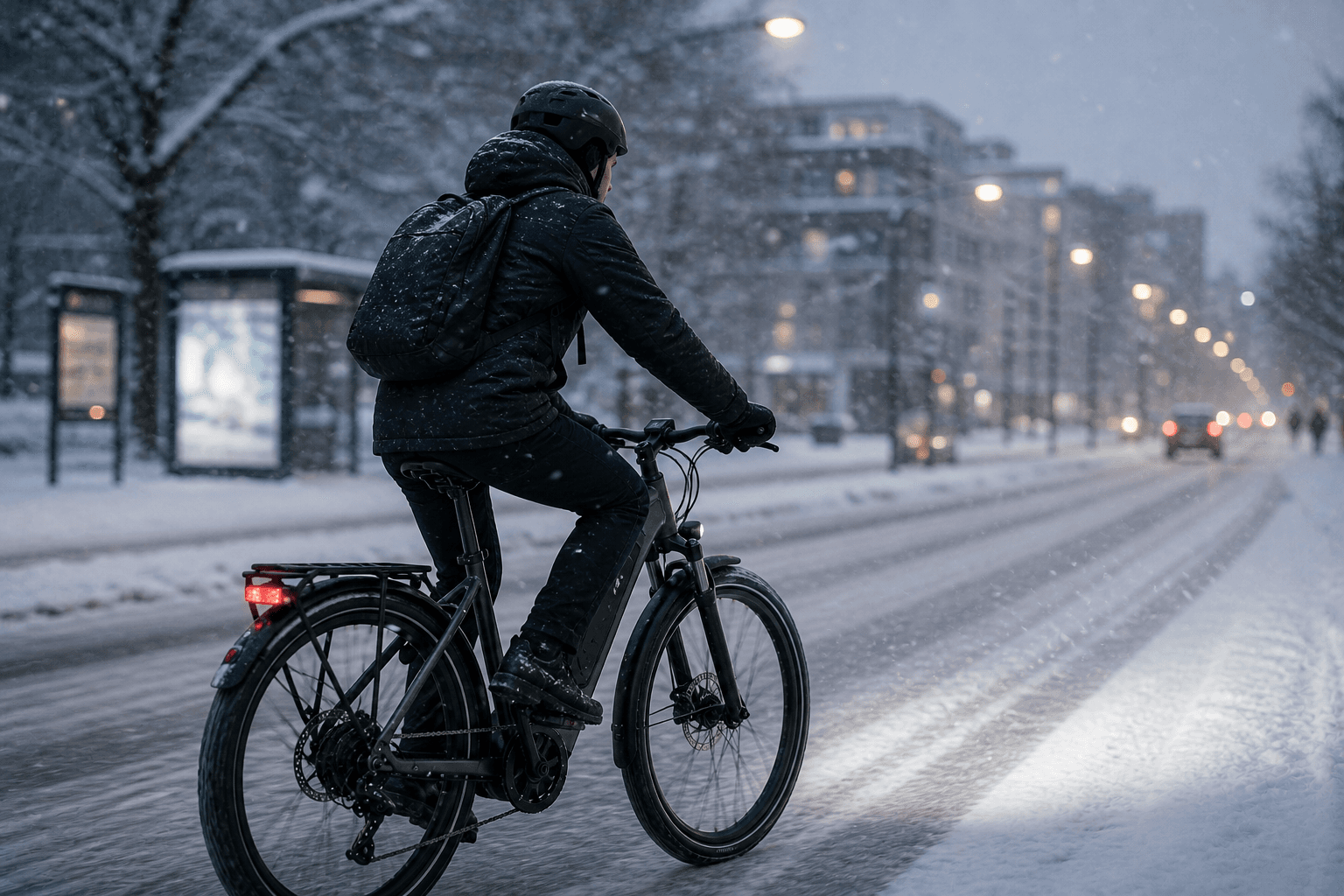 Elcykel i vintermiljö – batteri och räckvidd i kyla