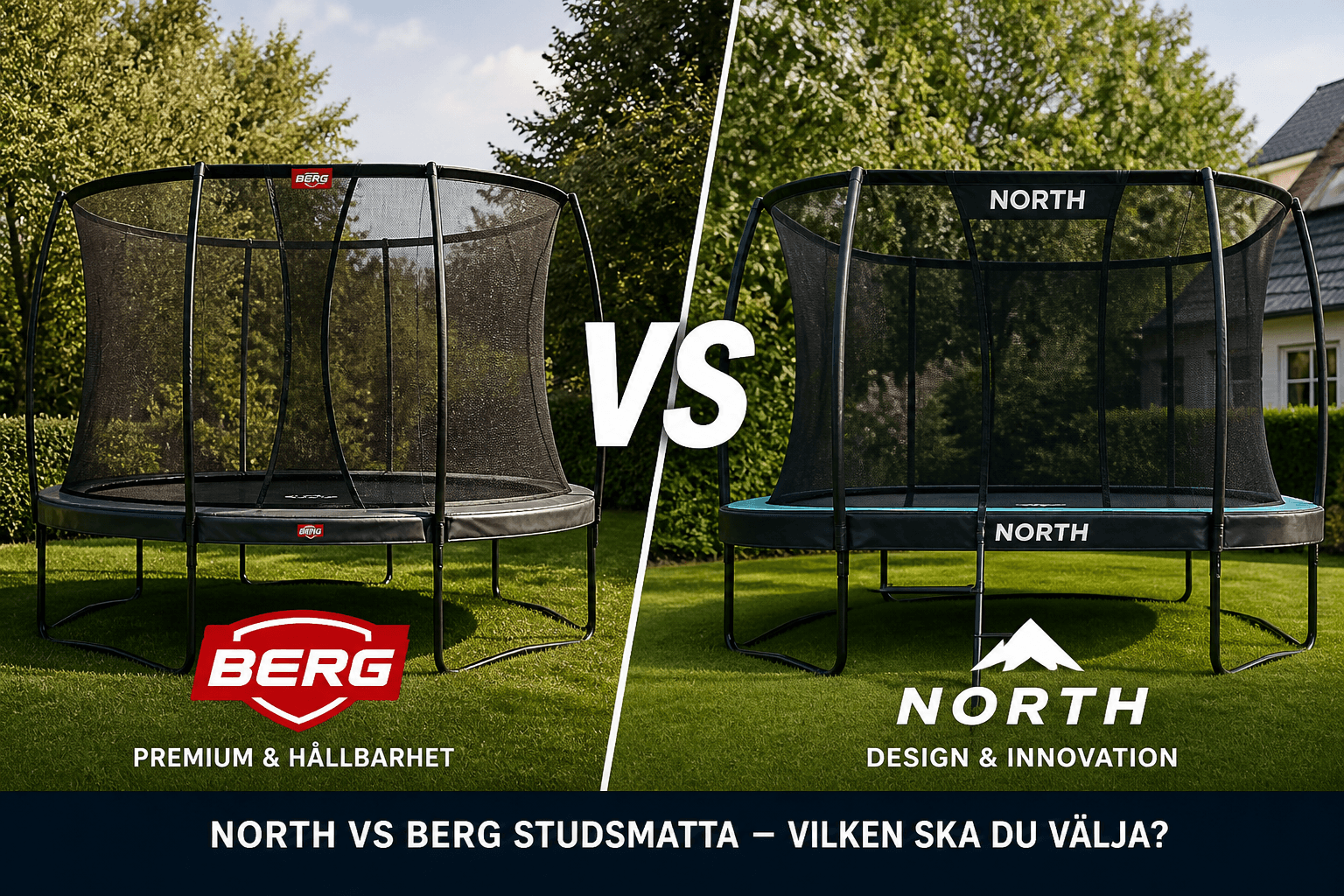 North Trampoline och BERG studsmattor i jämförelse
